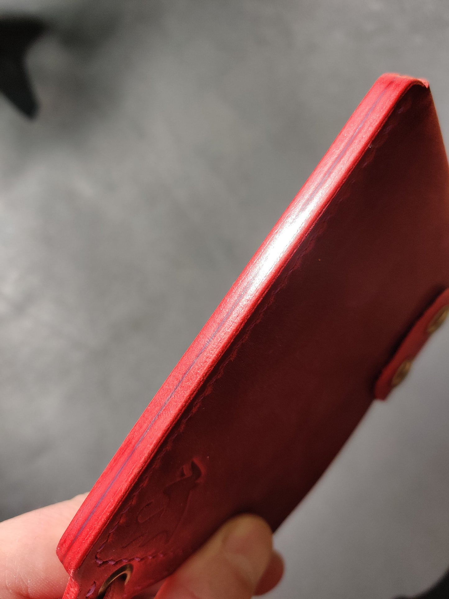 Leather Card Holder With A Ring For Chain Or Lanyard, Pocket Mini Wallet, Minimalist Card Holder Case