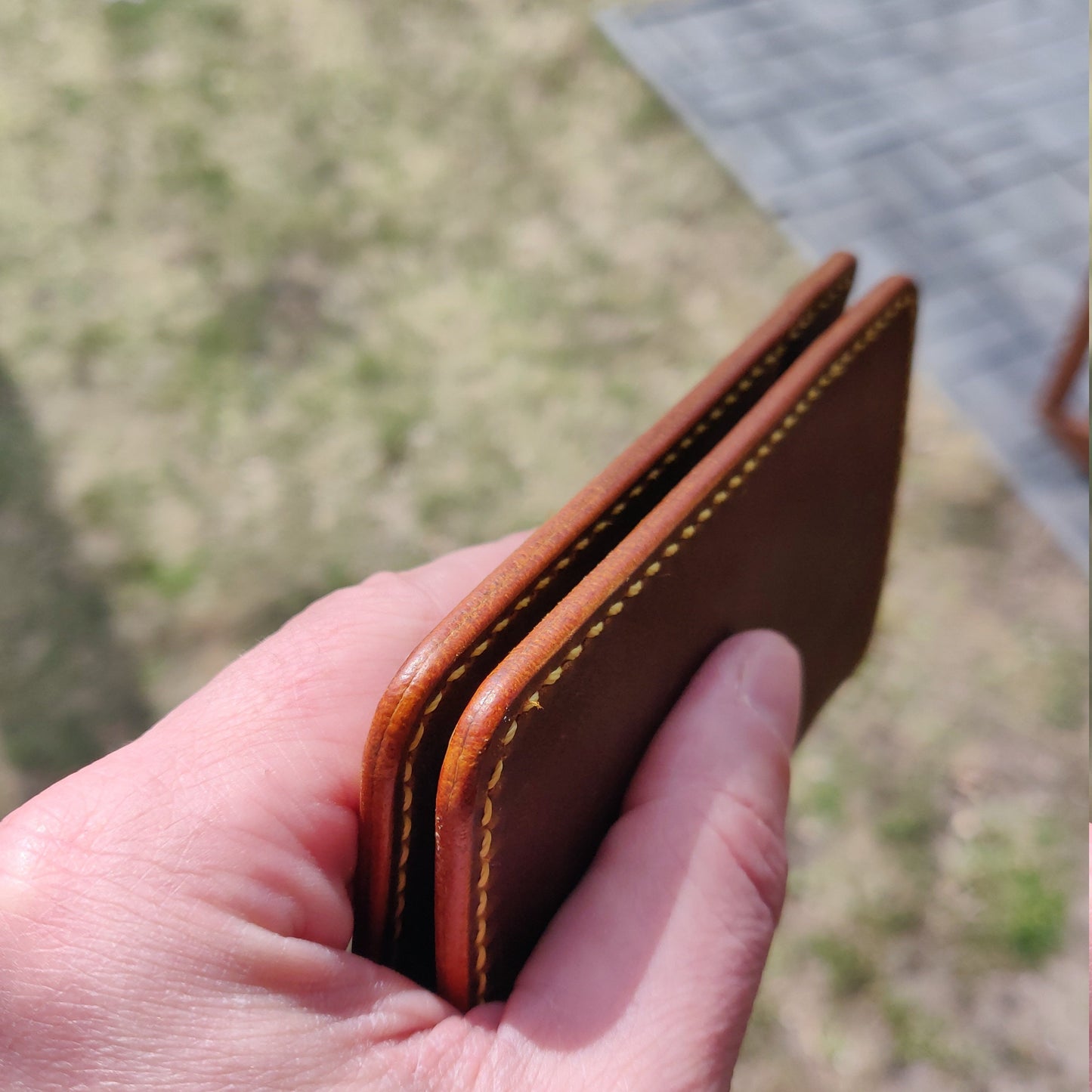 Leather Bifold Wallet, Vertical Card Wallet, Minimalist Slim Bifold Wallet