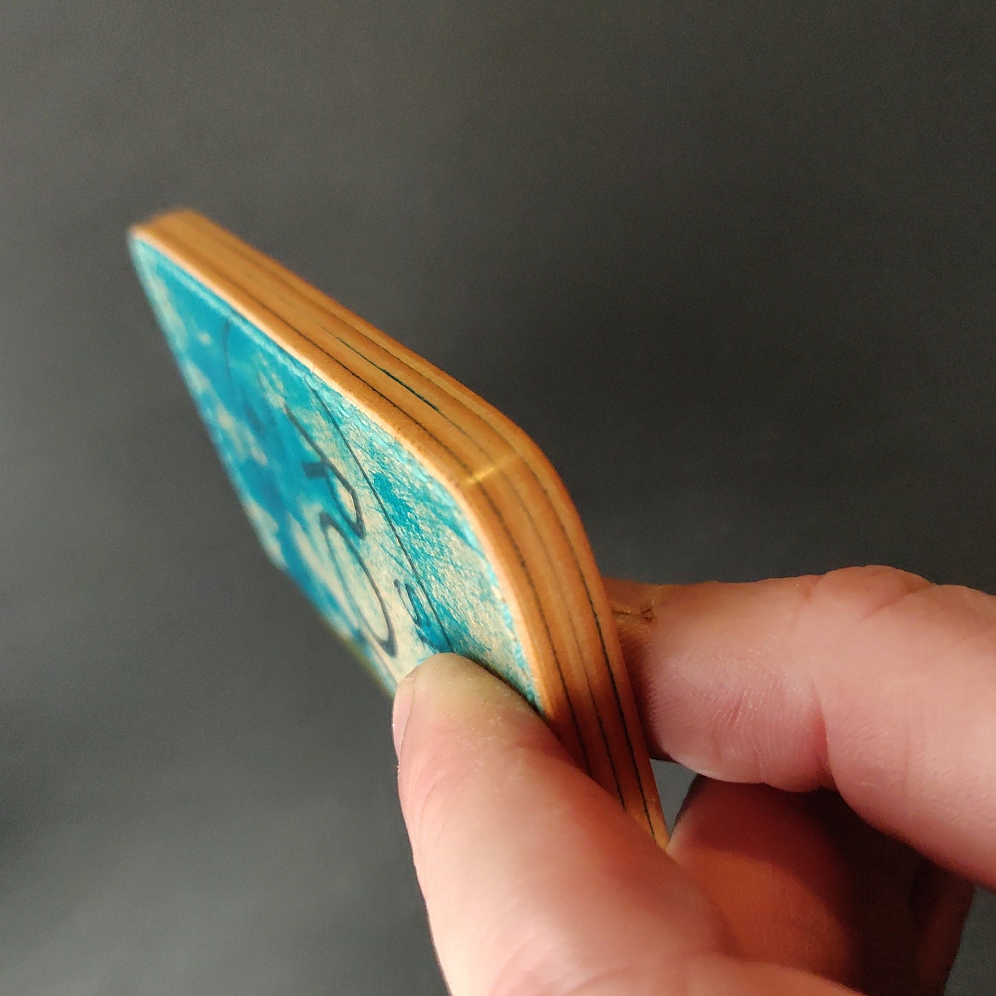 Shell Cordovan Wallet, Horizontal Leather Card Wallet, Minimalist Slim Luxury Wallet