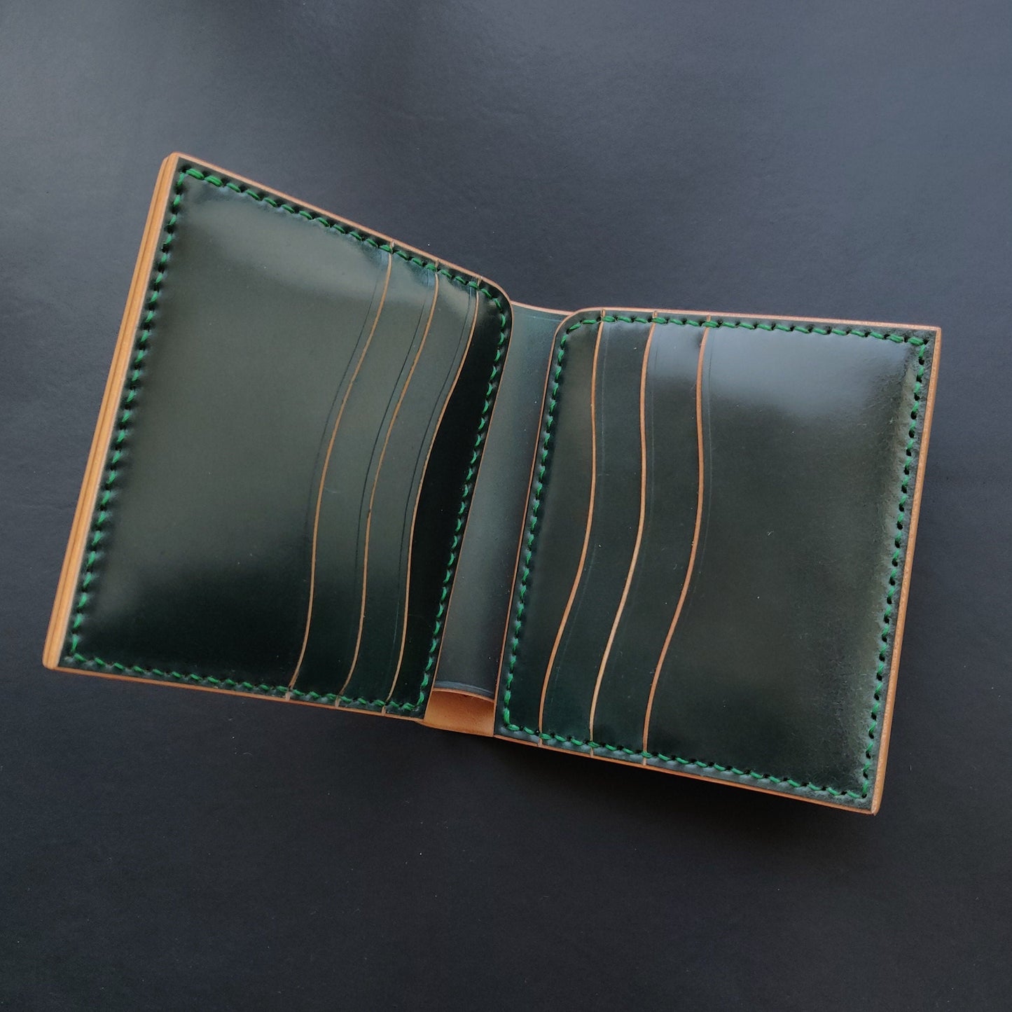 Rocado Shell Cordovan Wallet, Leather Bifold Wallet, Luxury Wallet