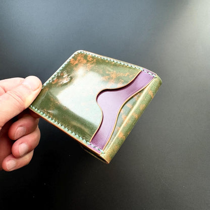 Rocado Shell Cordovan EDC Slim Pocket Wallet with Concho Snap