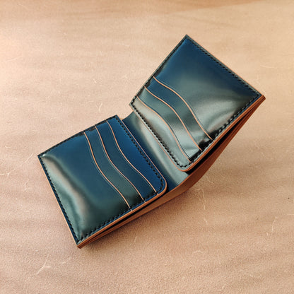 Rocado Shell Cordovan Wallet, Leather Bifold Wallet, Luxury Wallet