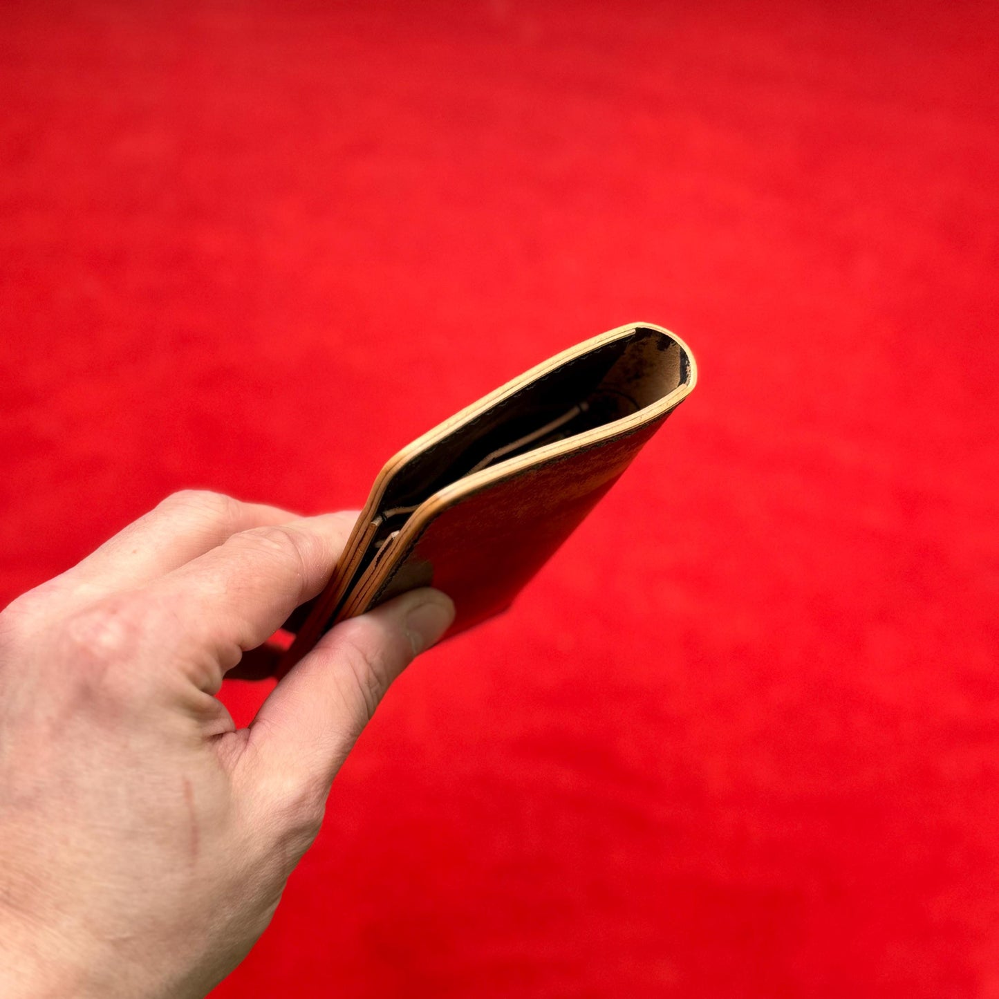 Rocado Shell Cordovan Wallet, Vertical Leather Bifold Wallet, Minimalist Slim Luxury Wallet