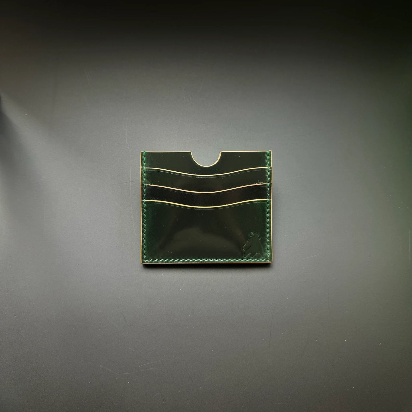 Rocado Shell Cordovan Leather Card Holder: Minimalist Pocket Wallet