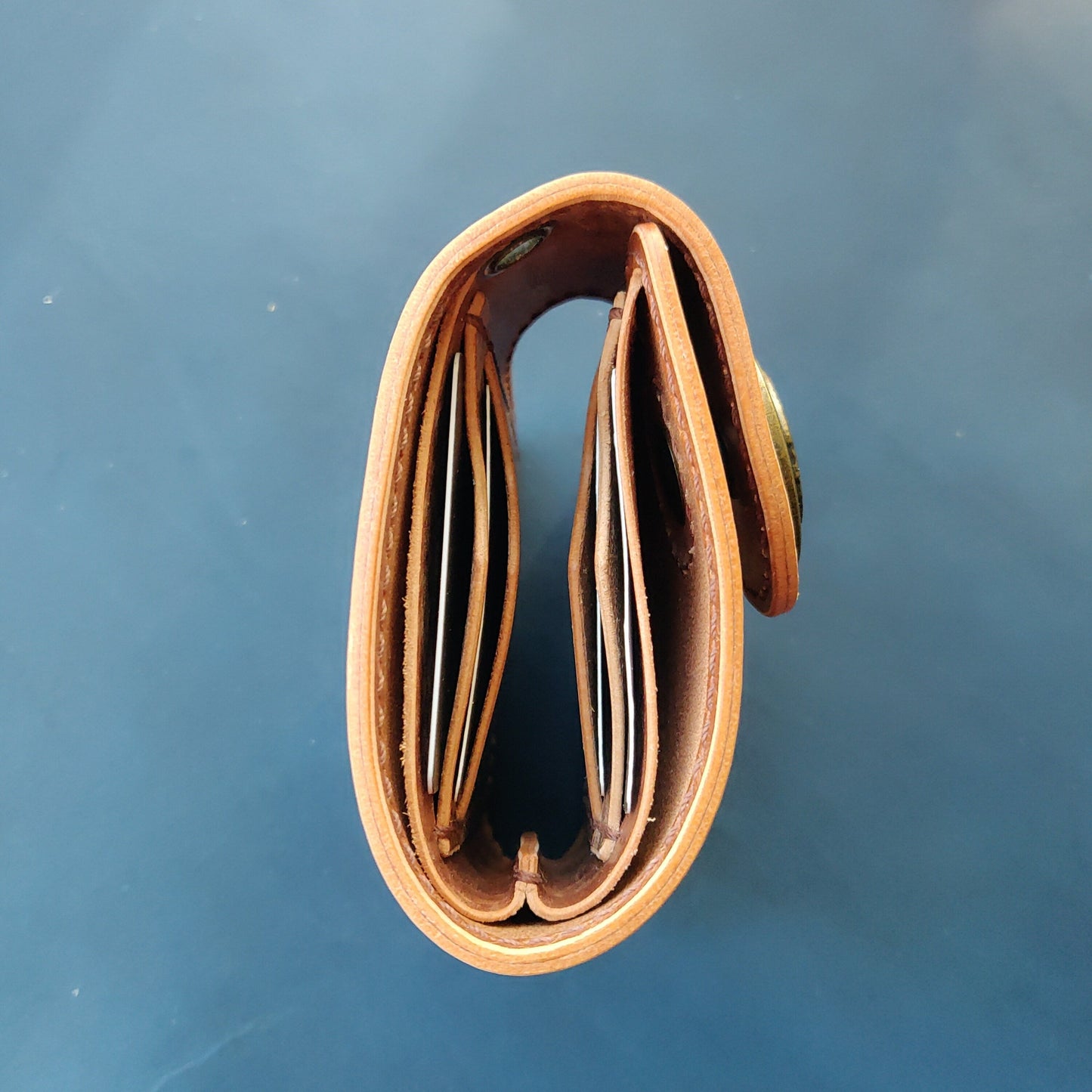 Biker Wallet With A Ring For Chain Or Lanyard, Veg Tanned Travel Western Wallet