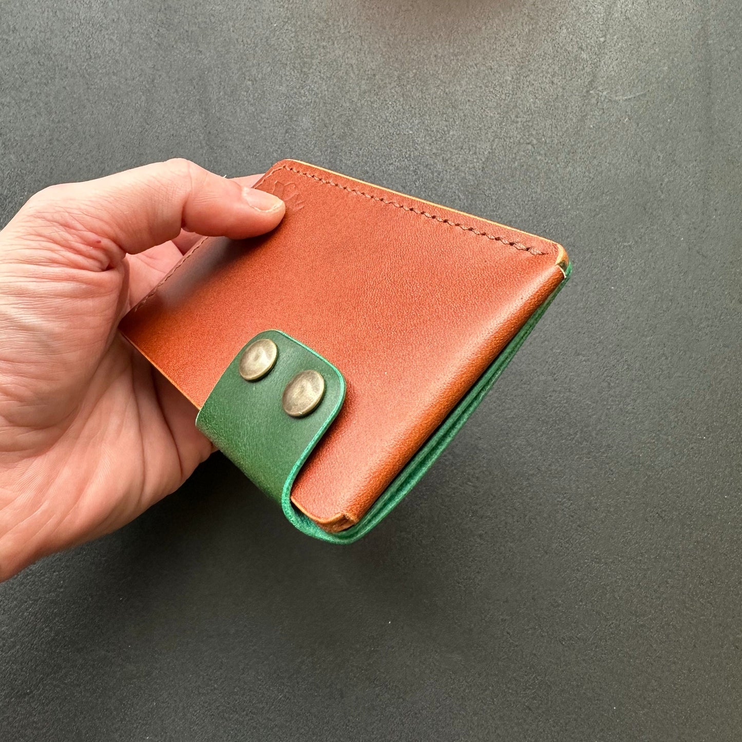 Leather Card Holder, Vegetable Tanned Pocket Mini Wallet, Minimalist Card Holder Case
