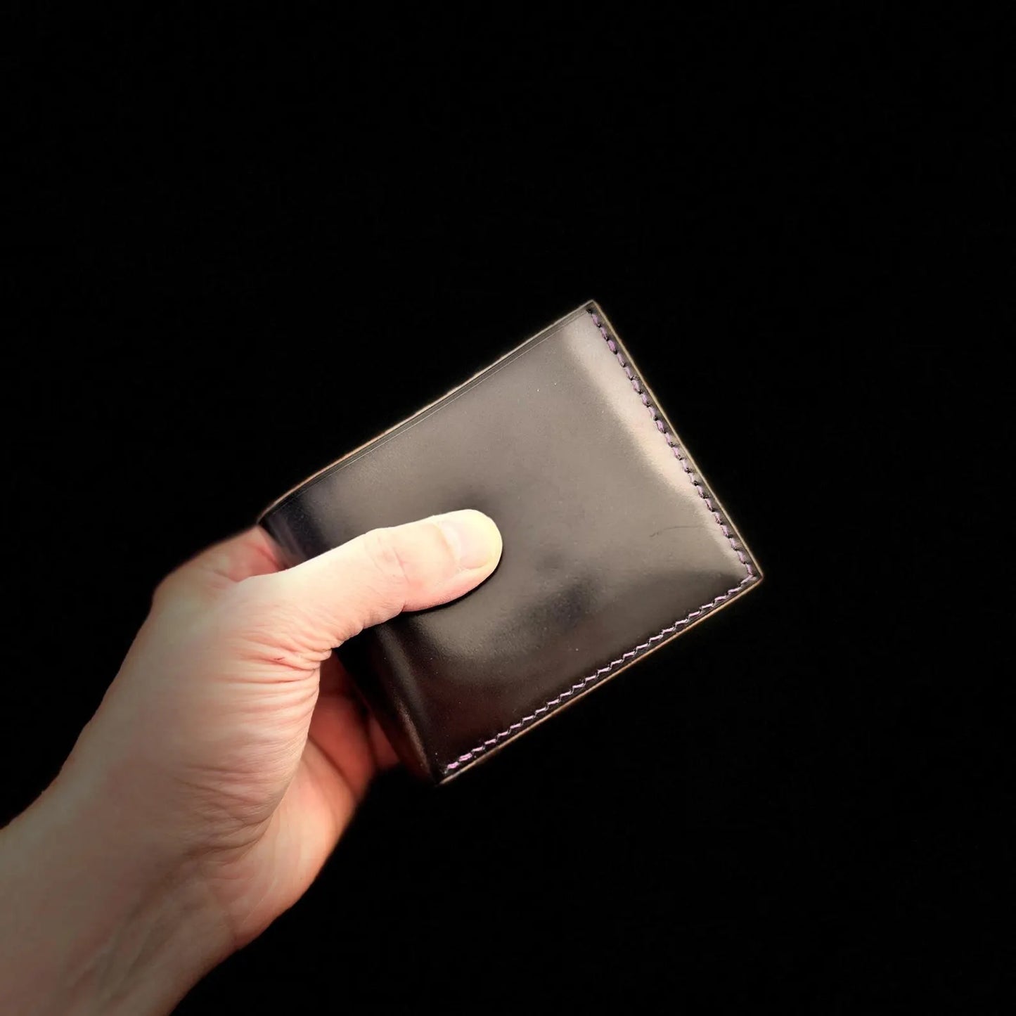 Rocado Shell Cordovan Wallet, Leather Bifold Wallet With Coin Purse, Luxury Wallet