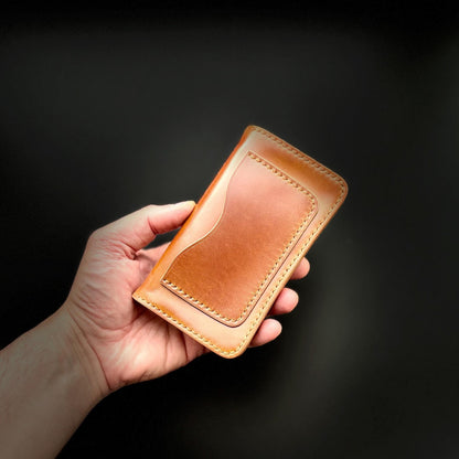 Rocado Shell Cordovan Mini Trucker Wallet, Luxury Compact Wallet
