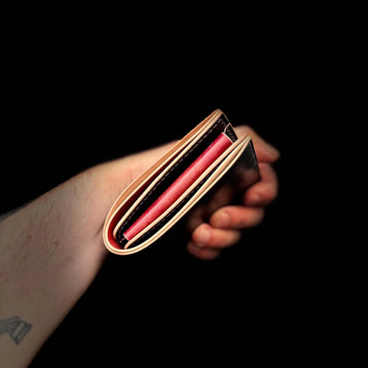 Rocado Shell Cordovan Wallet, Leather Bifold Wallet With Coin Purse, Luxury Wallet