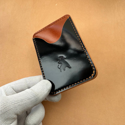 Rocado Shell Cordovan Wallet, Leather Card Wallet, Minimalist Slim Luxury Wallet