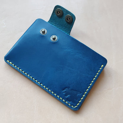 Leather Card Holder, Vegetable Tanned Pocket Mini Wallet, Minimalist Card Holder Case