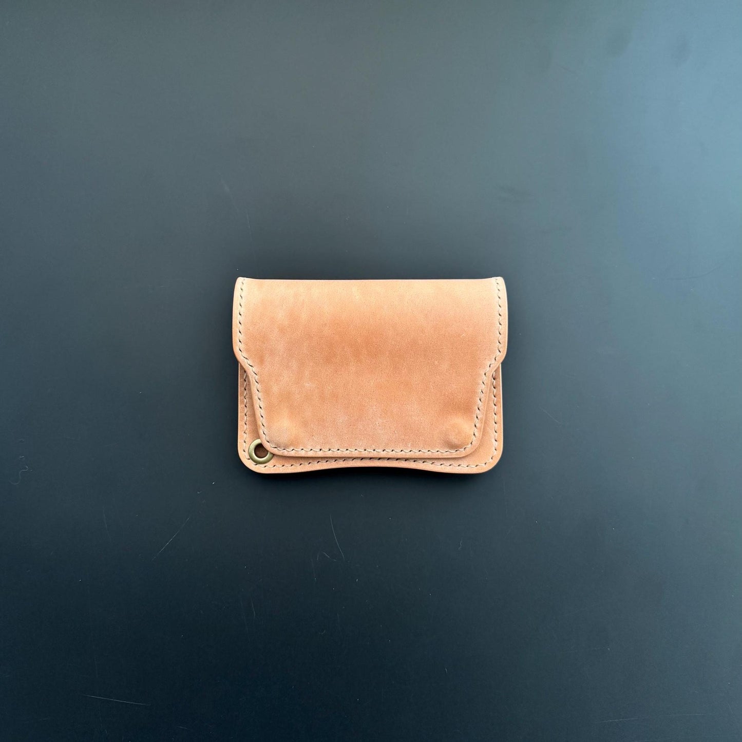 Rocado Shell Cordovan Short Trucker Wallet With A Ring For Chain Or Lanyard, Stylish Wallet For Rider, Biker or Trucker