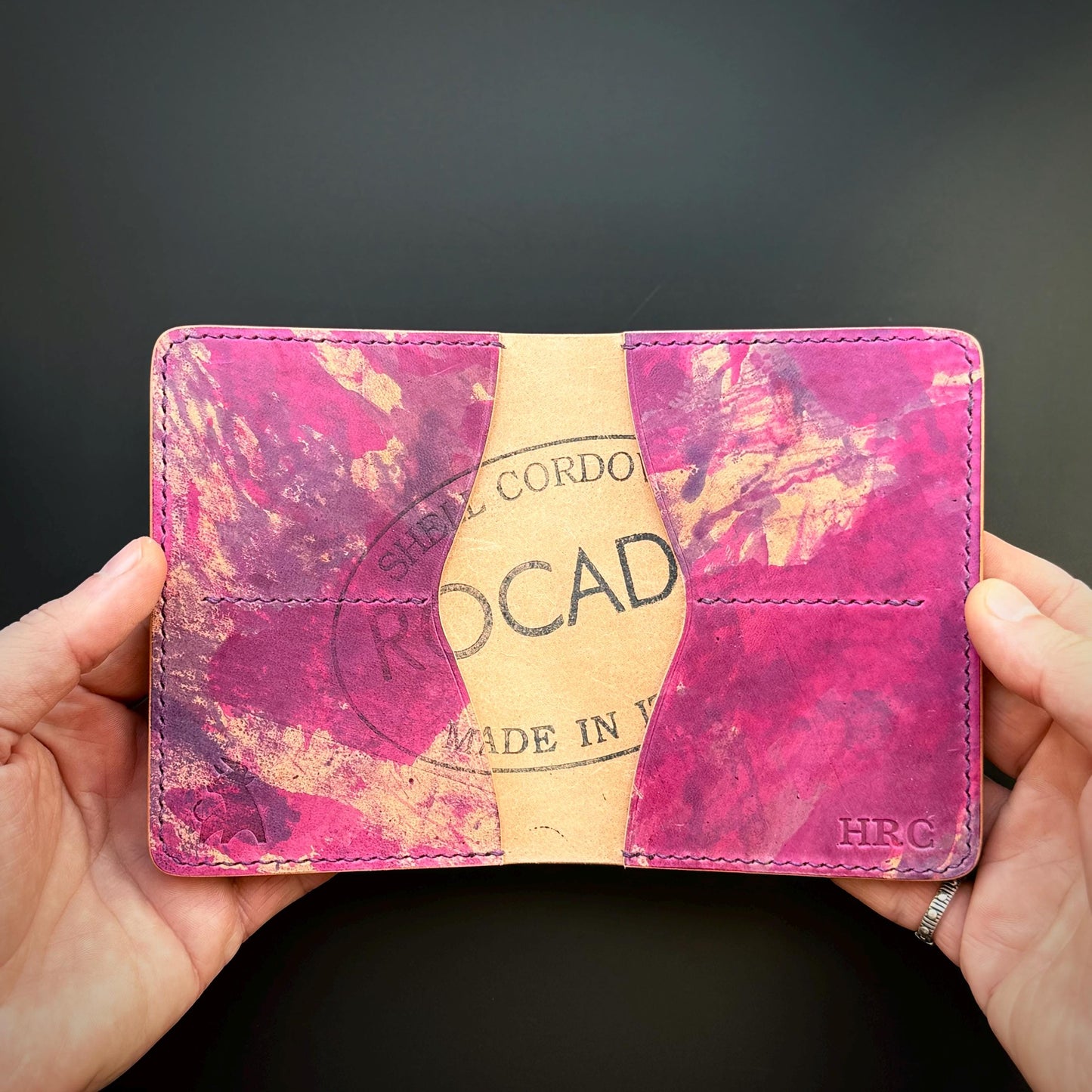 Rocado Shell Cordovan leather bifold wallet