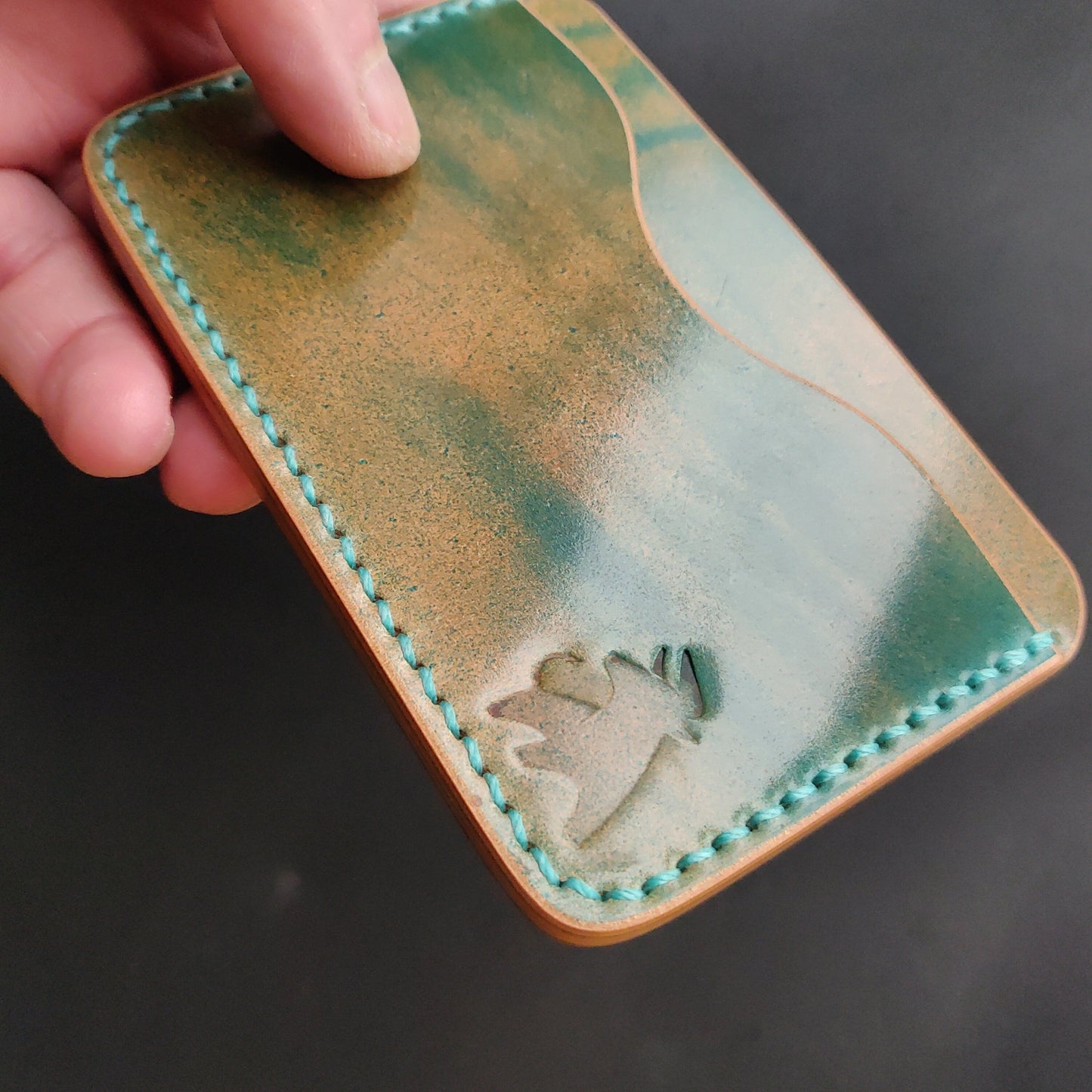 Shell Cordovan Wallet, Horizontal Leather Card Wallet, Minimalist Slim Luxury Wallet