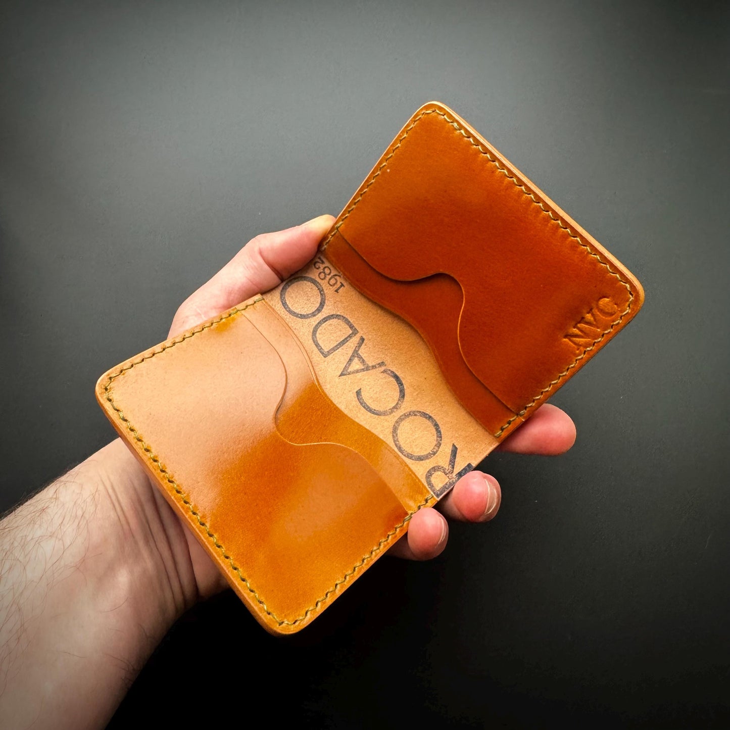 Rocado Shell Cordovan leather bifold wallet