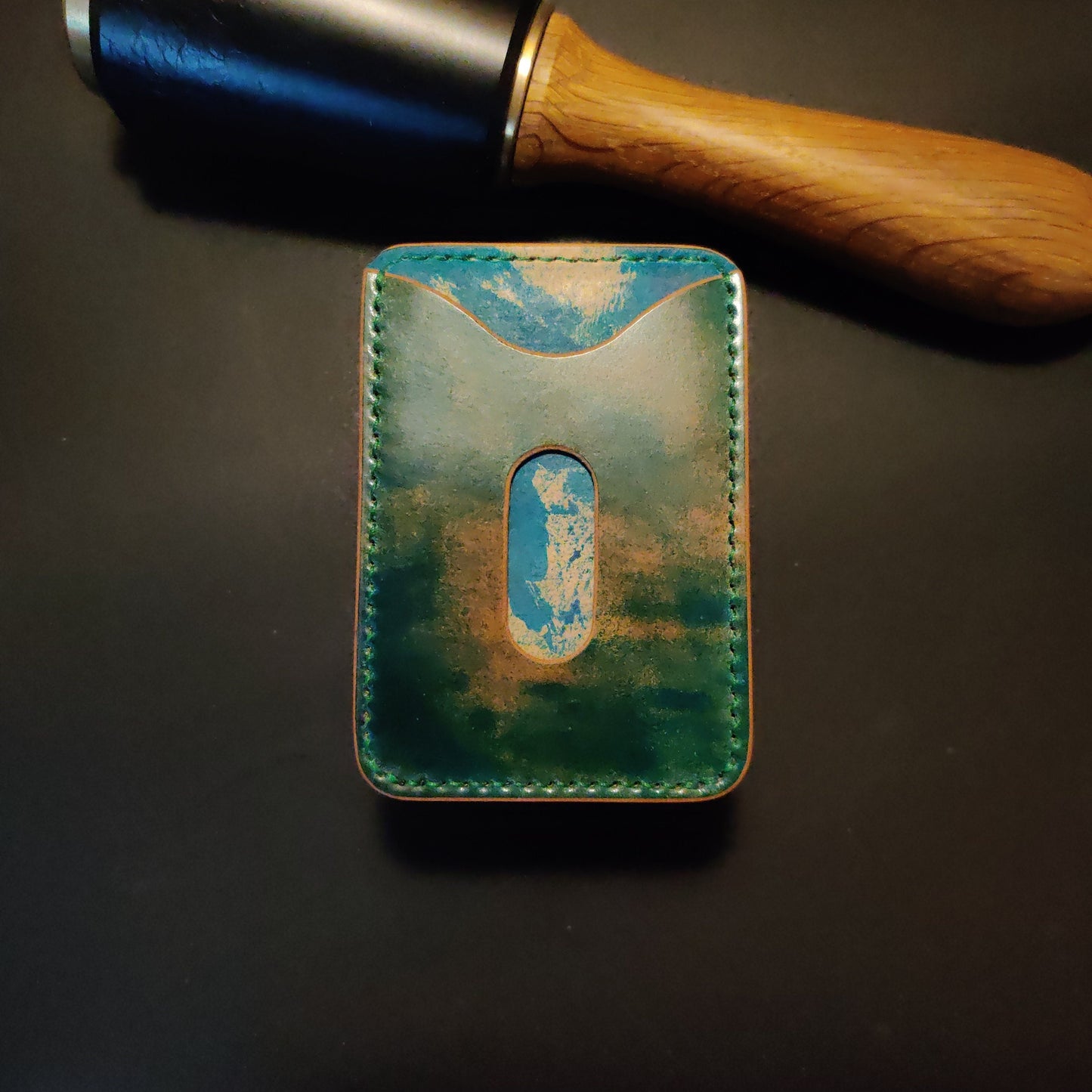 Rocado Shell Cordovan Wallet, Leather Card Wallet, Japanese Style Minimalist Slim Luxury Wallet