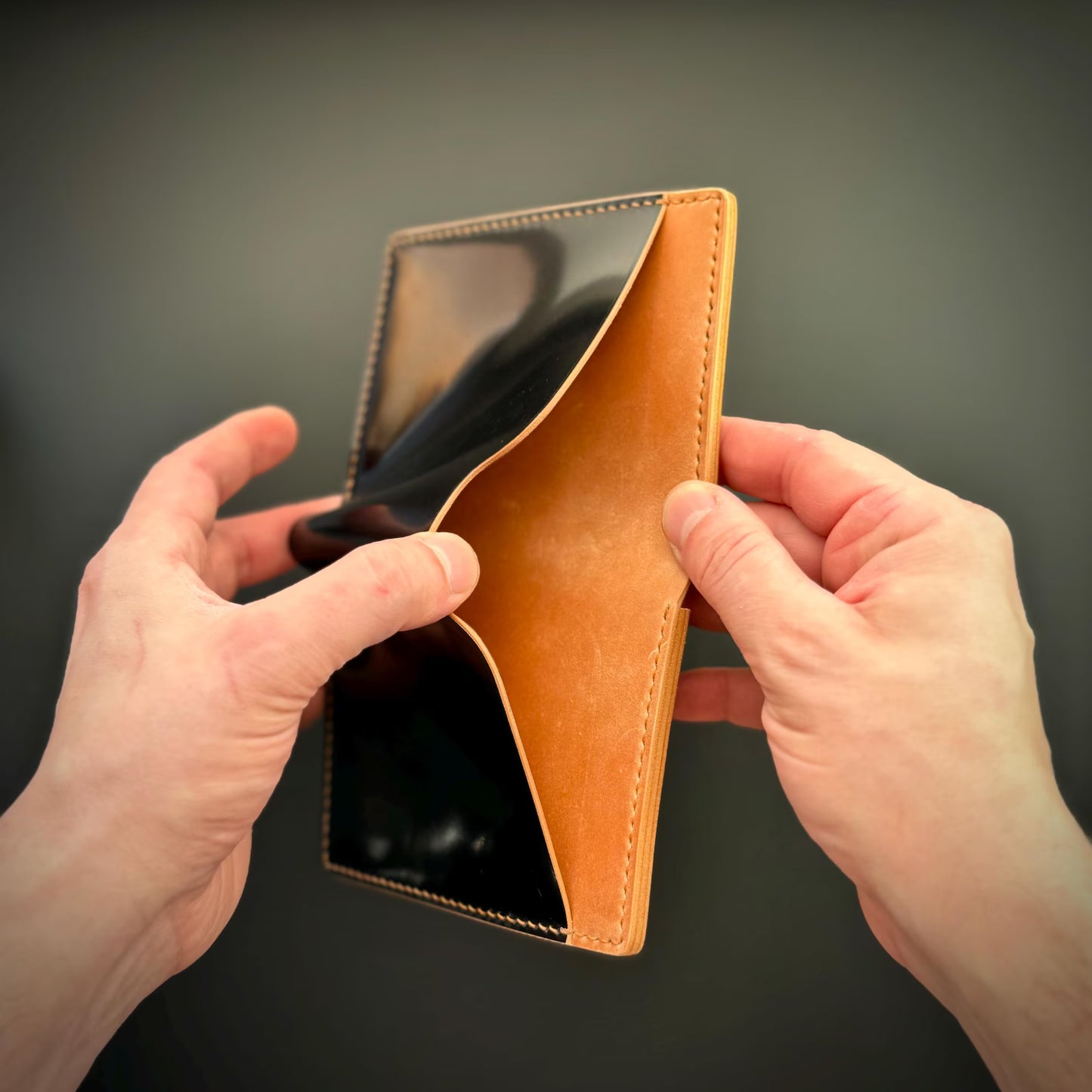 Rocado Shell Cordovan leather bifold wallet