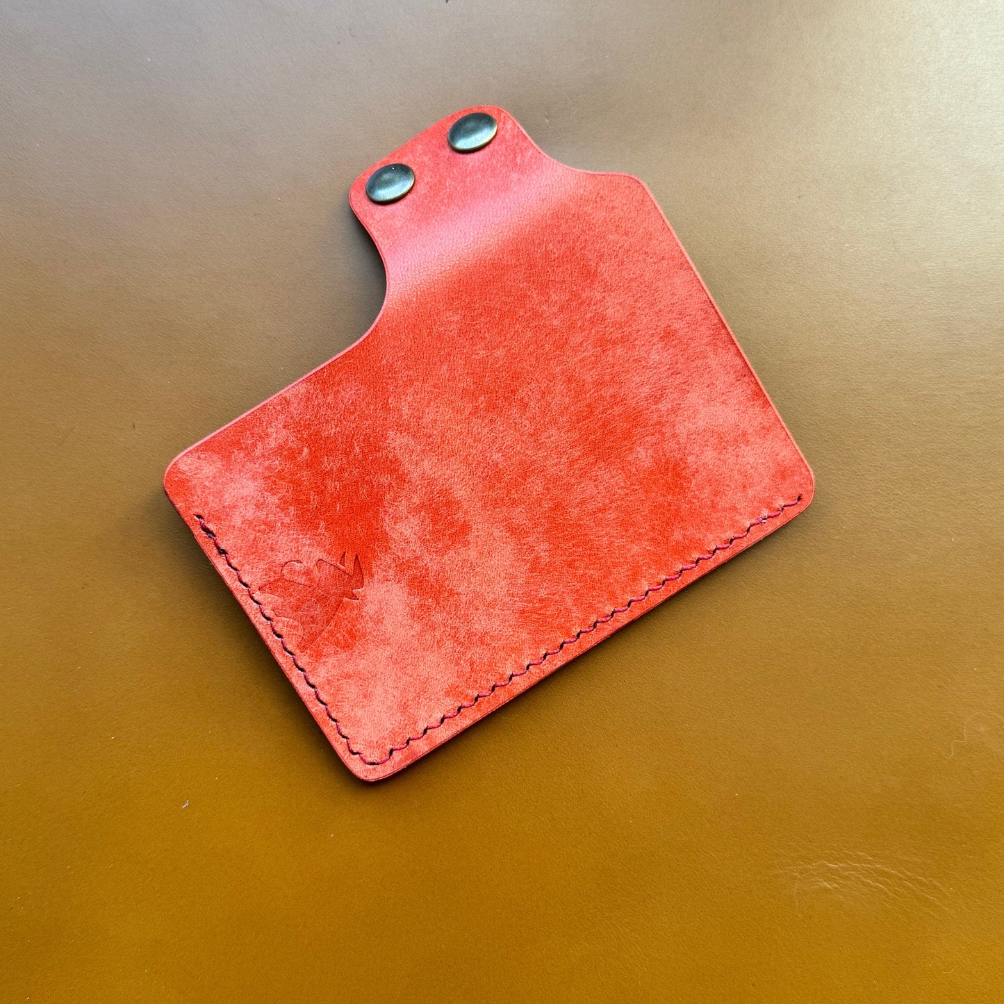 Leather Card Holder, Vegetable Tanned Pocket Mini Wallet, Minimalist Card Holder Case