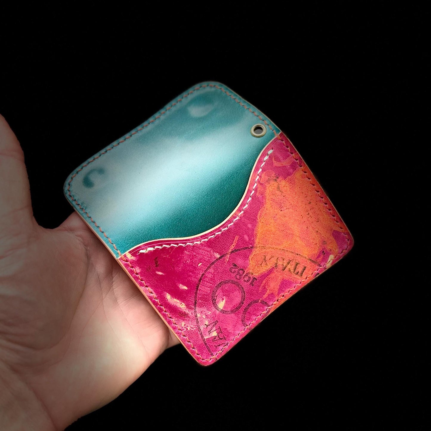 Rocado shell Cordovan Compact Leather Wallet With Coin Purse, Leather Card And Cash Holder