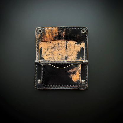 Rocado Shell Cordovan Mini Trucker Wallet, Luxury Compact Wallet