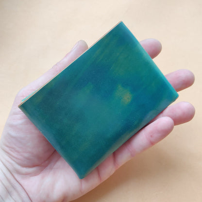 Stitchless Shell Cordovan Leather Cards Wallet, Origami Minimalist Wallet, EDC Card Holder Case