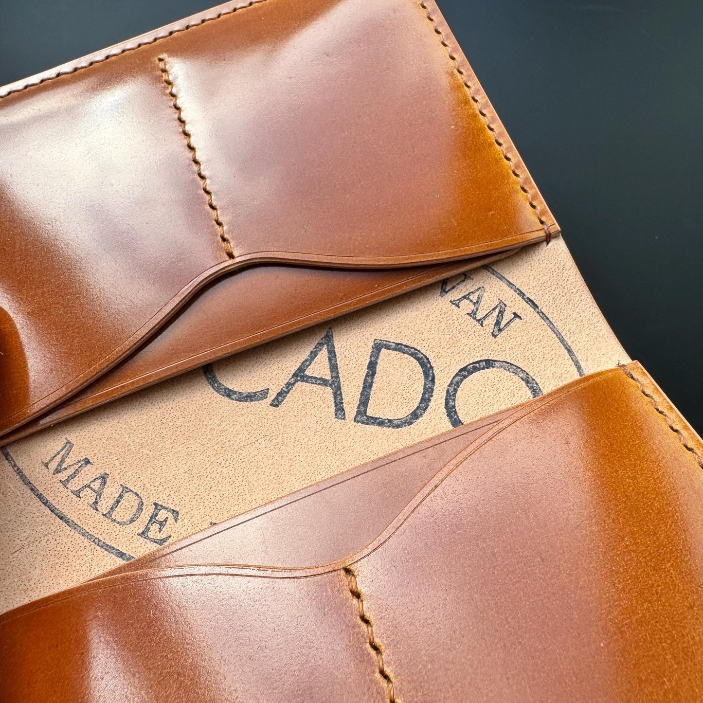 Rocado Shell Cordovan leather bifold wallet