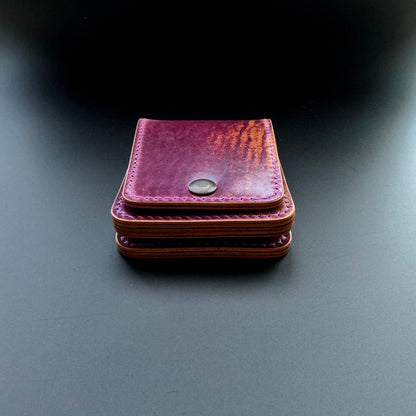 Rocado Shell Cordovan Leather vertical minimalist bifold EDC wallet