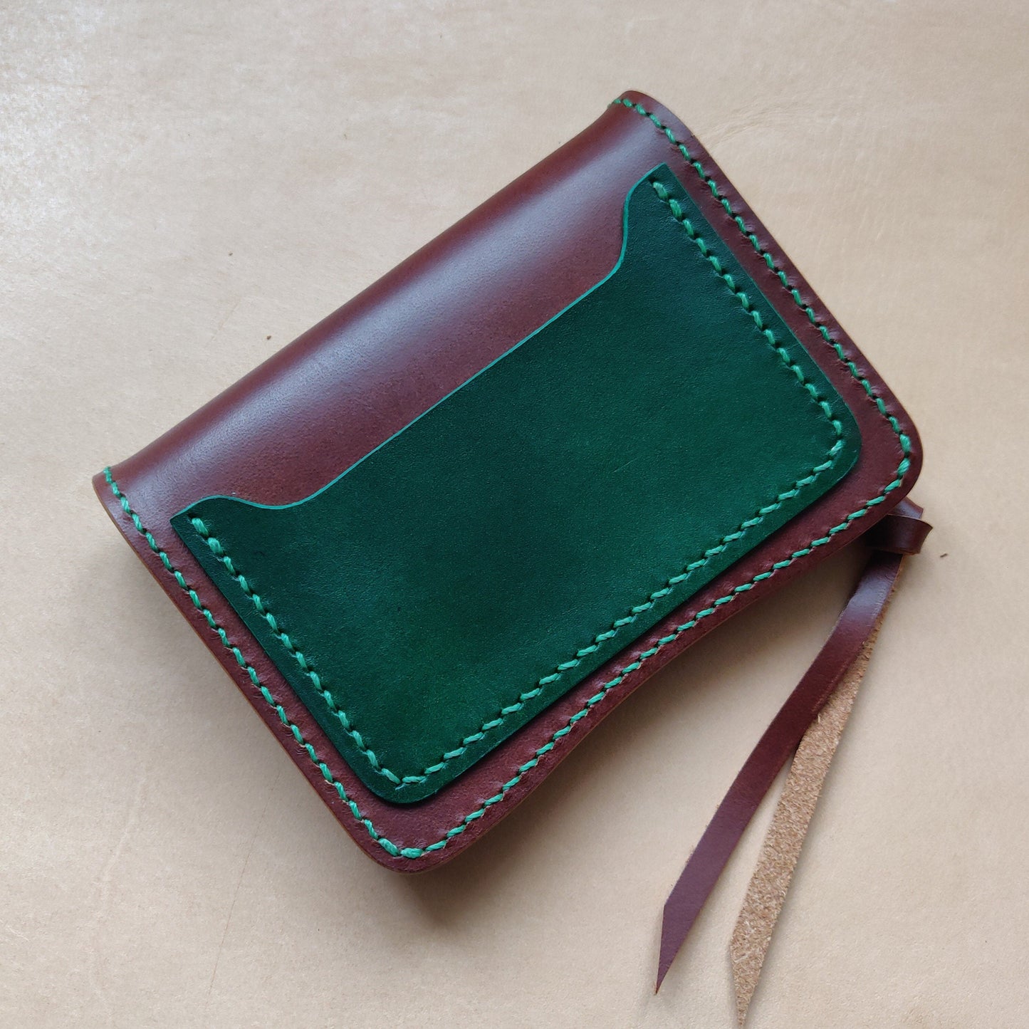 Short Trucker Wallet With A Ring For Chain Or Lanyard, EDC Wallet For Rider, Biker or Trucker
