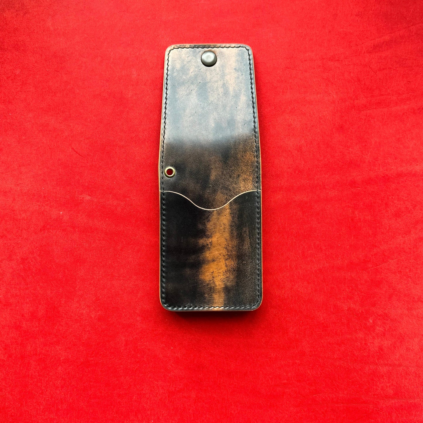 Rocado Shell Cordovan Leather vertical minimalist bifold EDC wallet