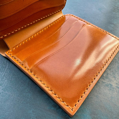 Rocado Shell Cordovan Wallet, Leather Bifold Wallet, Luxury Wallet