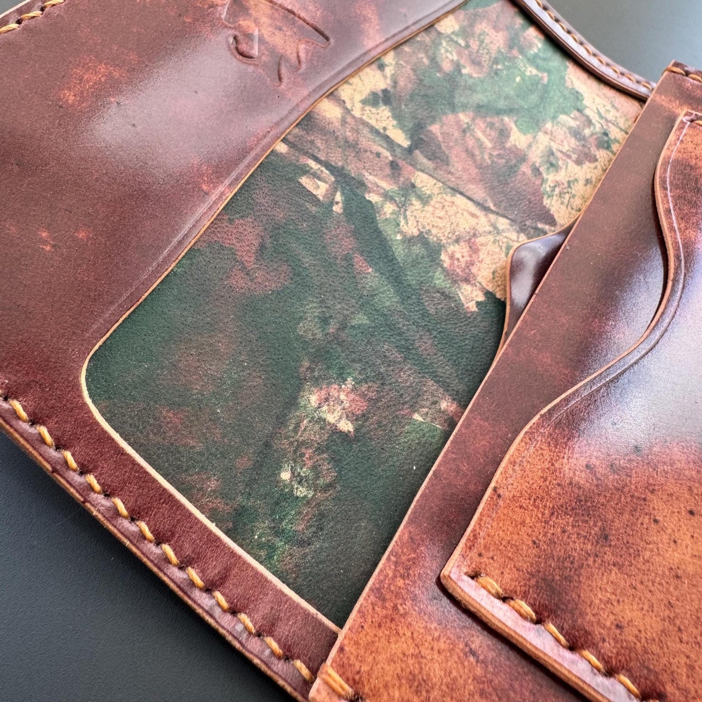 Rocado Shell Cordovan Mini Trucker Wallet, Luxury Compact Wallet