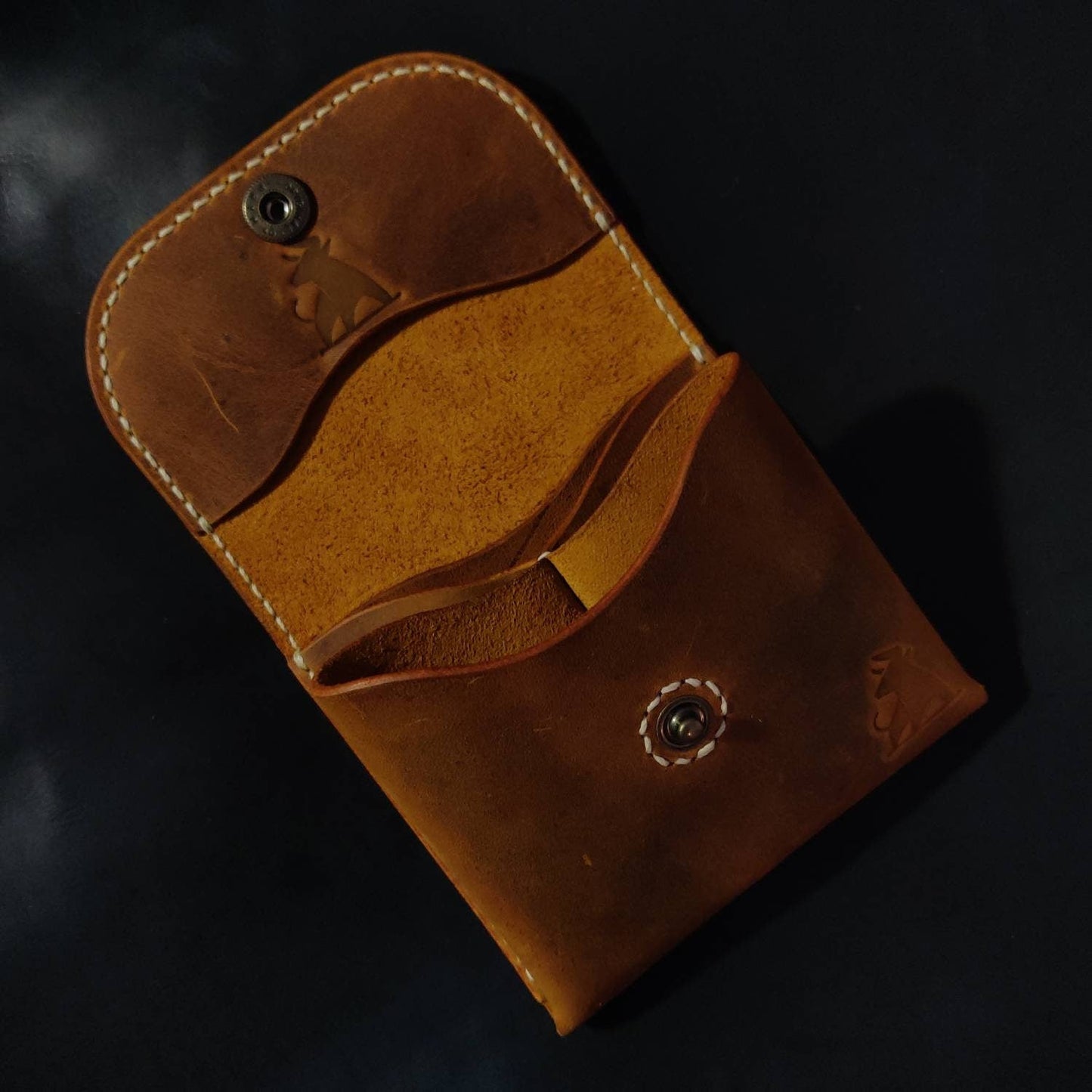 Leather Origami Wallet, Minimalist Pocket Wallet, Coin Purse And Card Case Wallet, Leather Card Holder