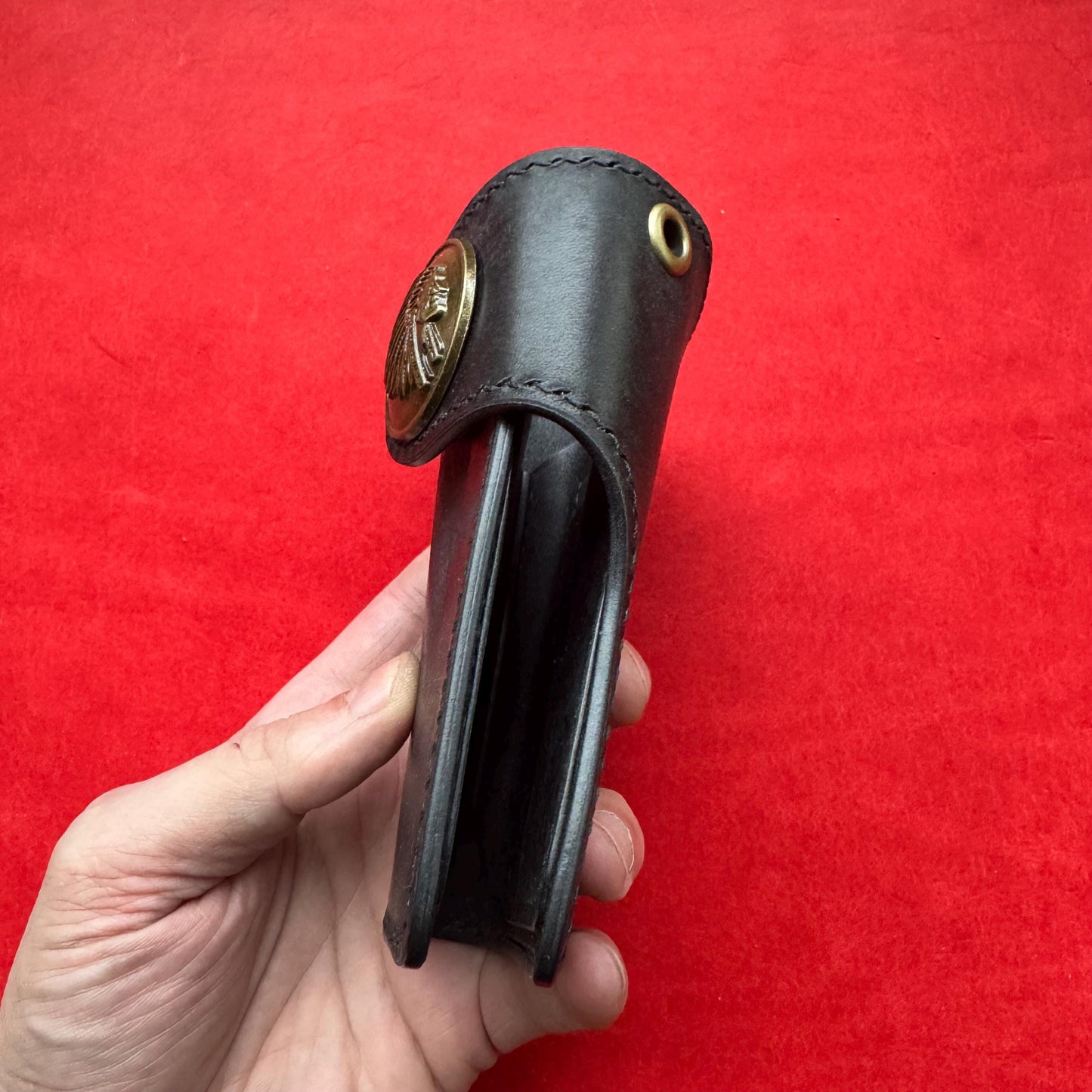 Biker Wallet With A Ring For Chain Or Lanyard, Veg Tanned Travel Western Wallet