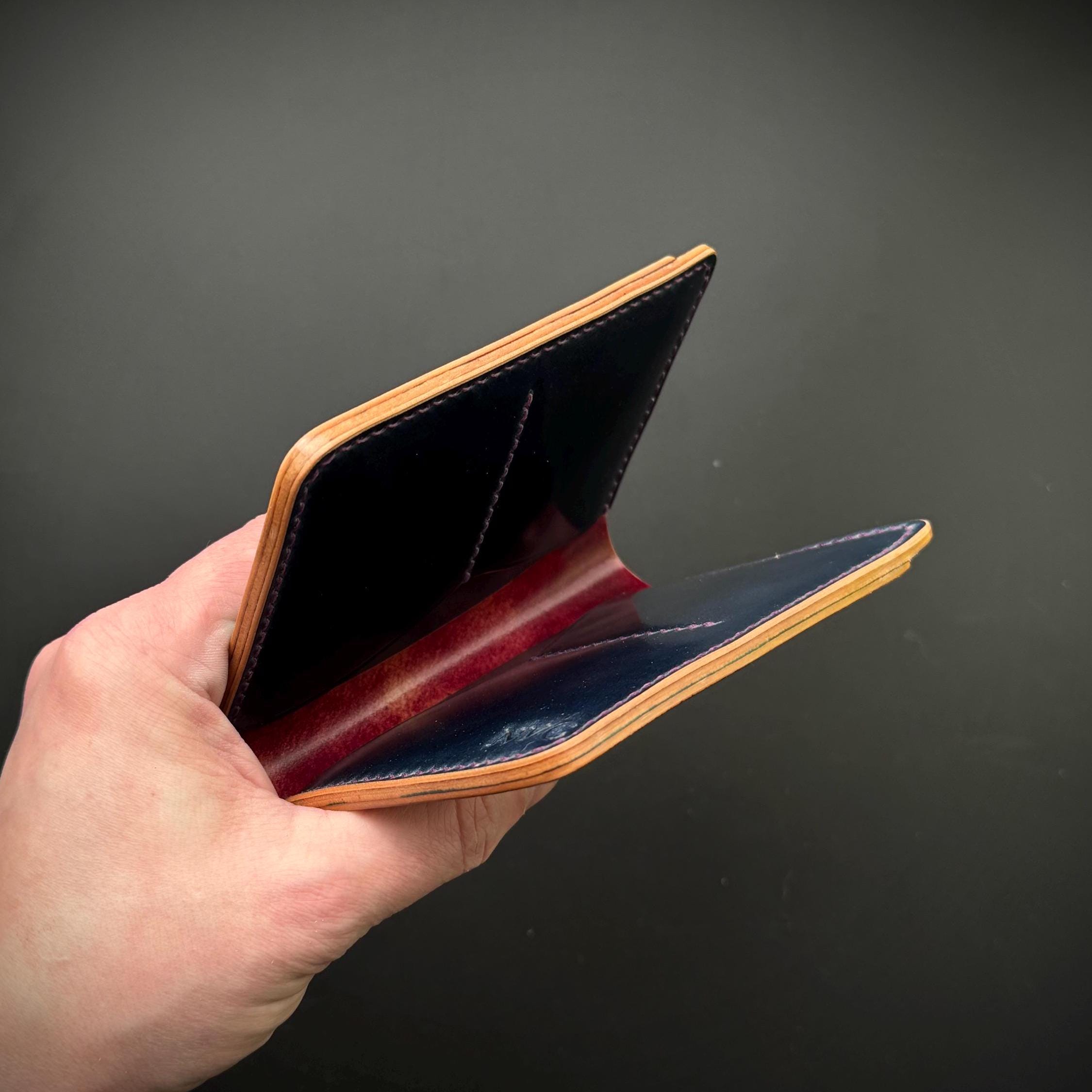Rocado Shell Cordovan leather bifold wallet – ToroNegroLeather