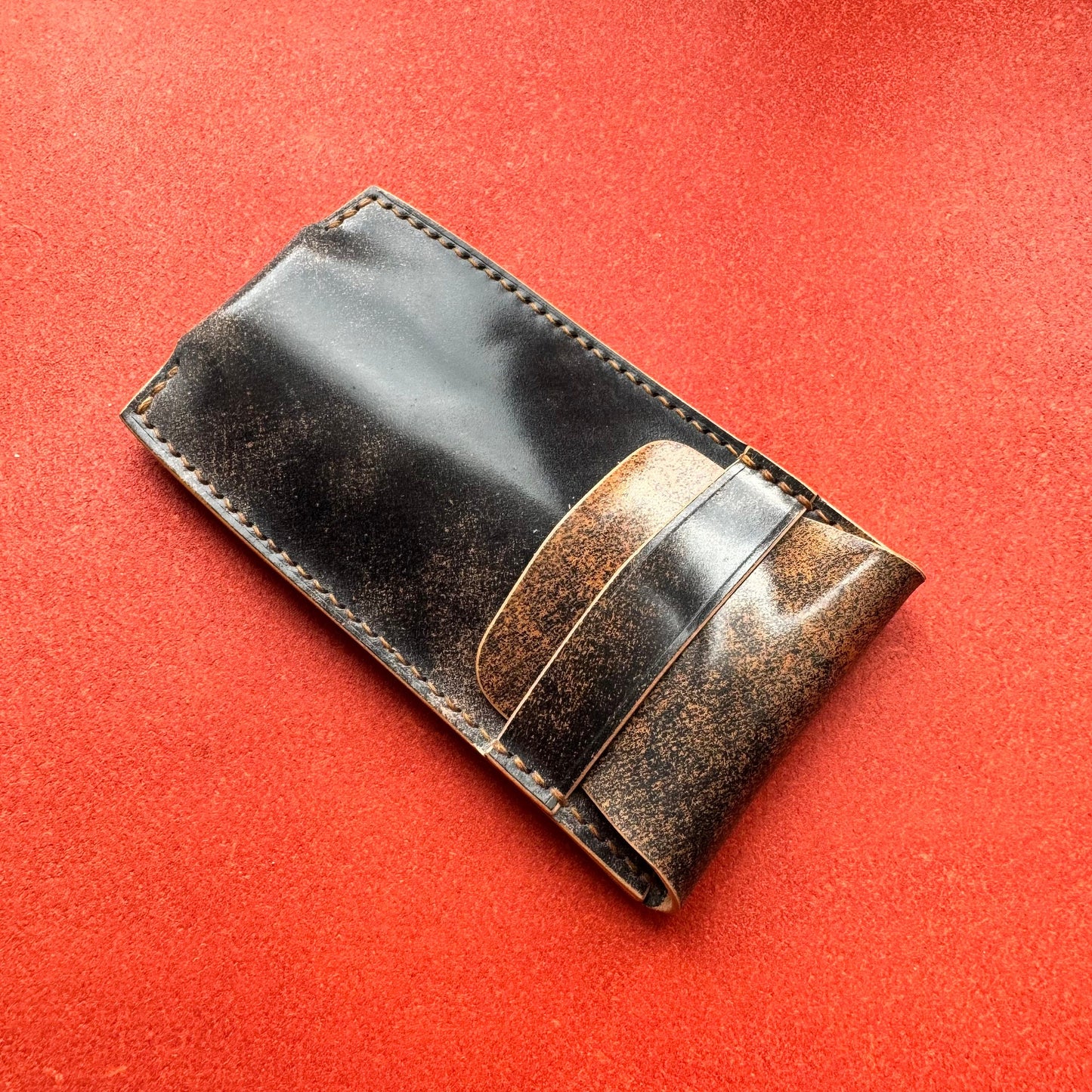 Rocado Shell Cordovan Leather Watch Pouch, Leather Case For Watch