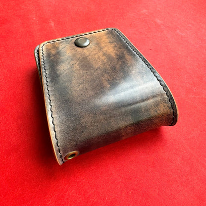 Rocado Shell Cordovan Leather vertical minimalist bifold EDC wallet