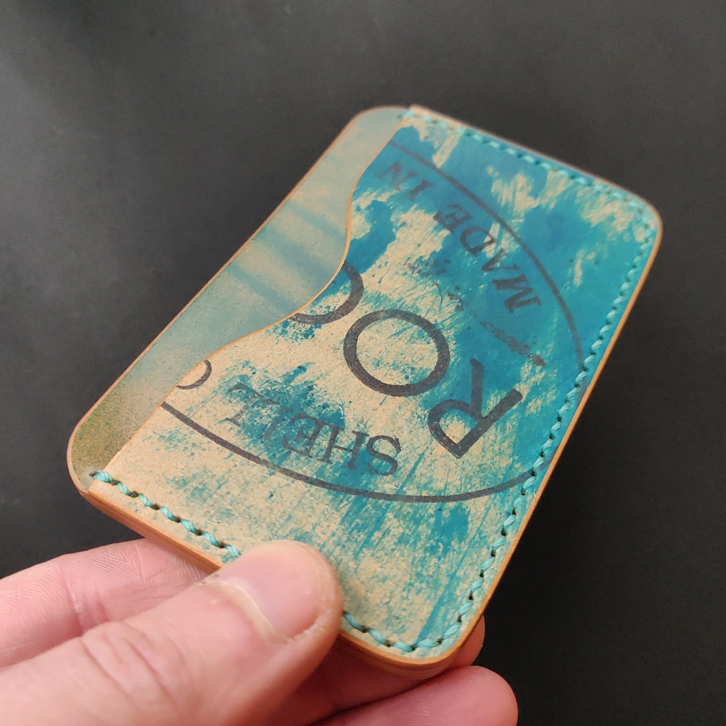 Shell Cordovan Wallet, Horizontal Leather Card Wallet, Minimalist Slim Luxury Wallet