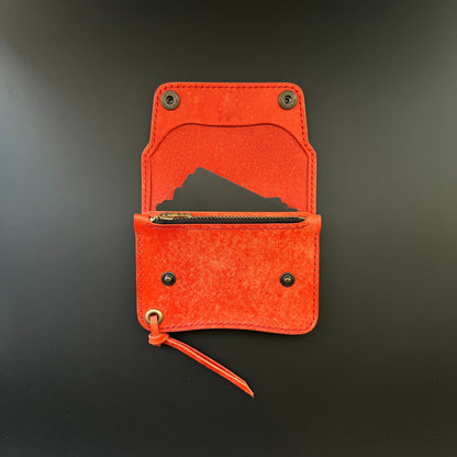 Short Trucker Wallet With A Ring For Chain or Lanyard, Stylish Wallet For Rider, Biker or Trucker