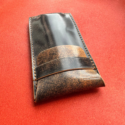 Rocado Shell Cordovan Leather Watch Pouch, Leather Case For Watch