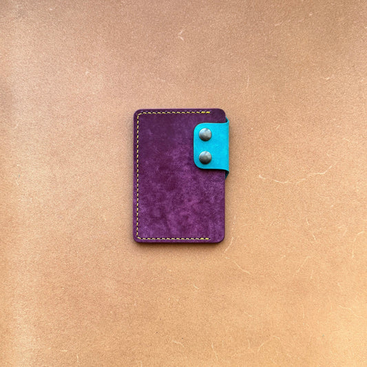 Leather Card Holder, Vegetable Tanned Pocket Mini Wallet, Minimalist Card Holder Case