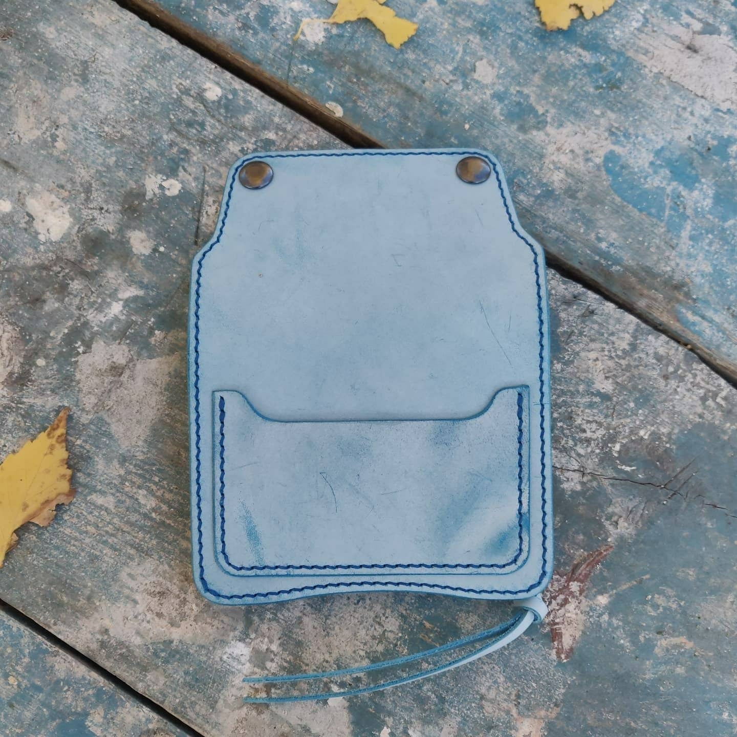 Short Trucker Wallet With A Ring For Chain or Lanyard, Stylish Wallet For Rider, Biker or Trucker