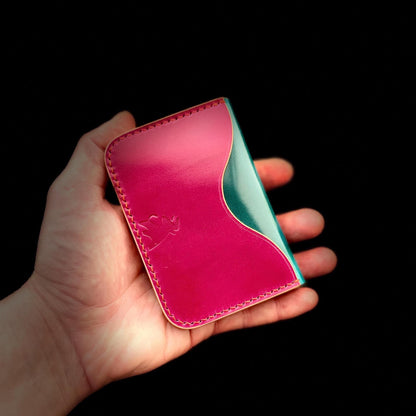 Rocado Shell Cordovan Wallet – Handmade Flap Design, Slim & Minimal, Outer Quick Access Pocket