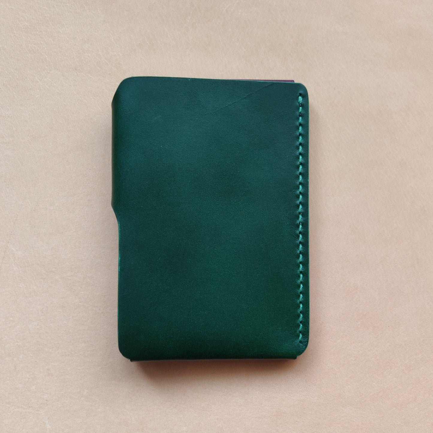 Leather Card Holder, Vegetable Tanned Pocket Mini Wallet, Minimalist Card Holder Case