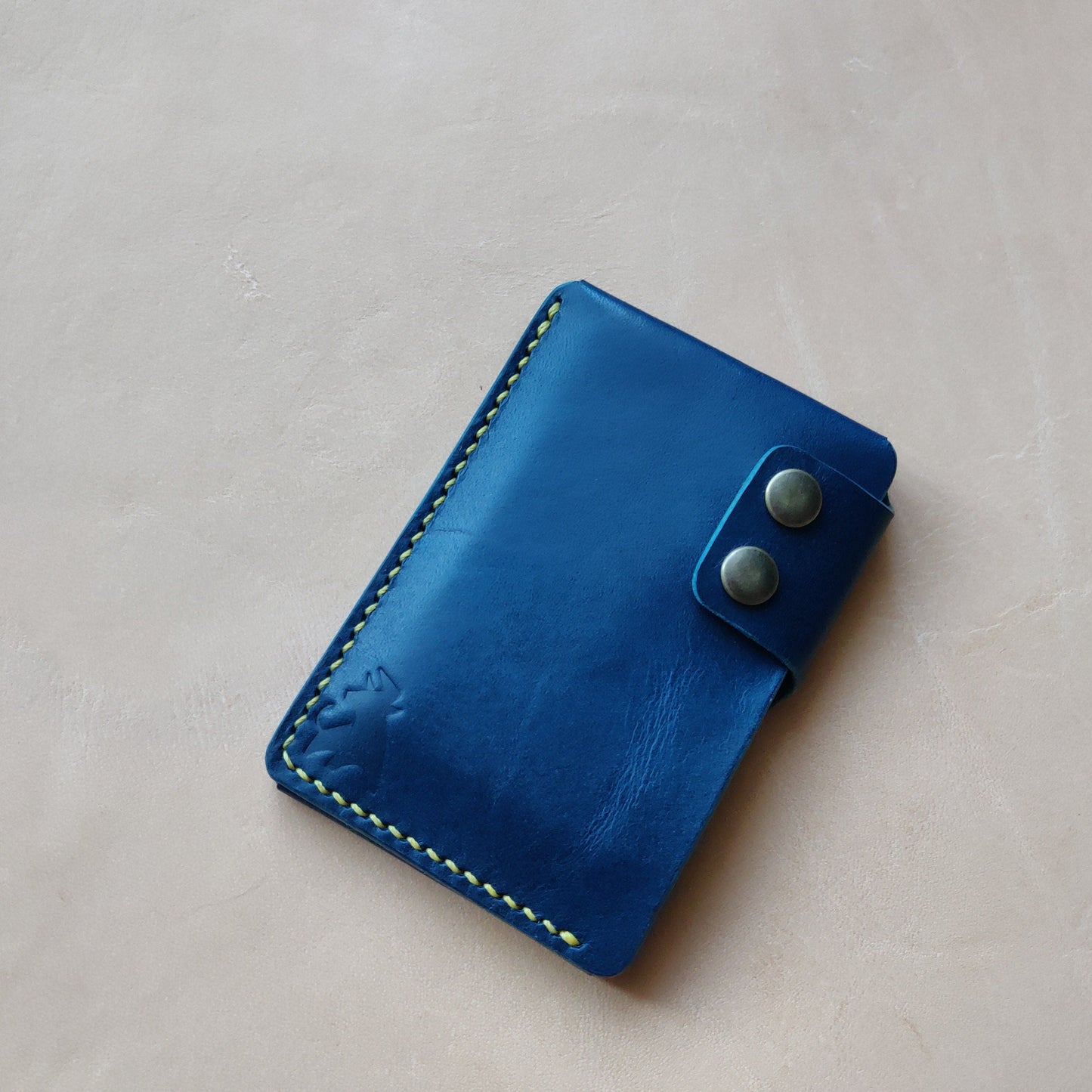 Leather Card Holder, Vegetable Tanned Pocket Mini Wallet, Minimalist Card Holder Case