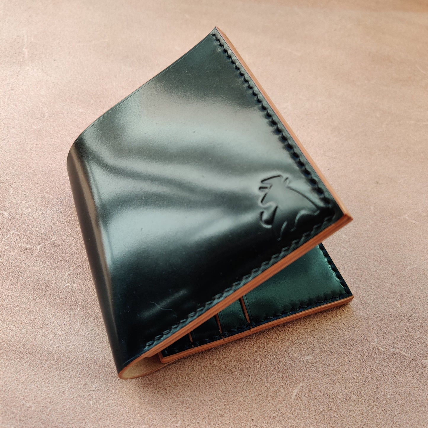 Rocado Shell Cordovan Wallet, Leather Bifold Wallet, Luxury Wallet