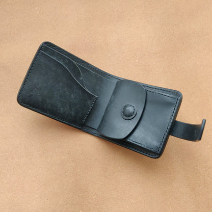 Leather Bifold Wallet, Japanese-Style Vegetable Tanned Wallet With Coin Purse
