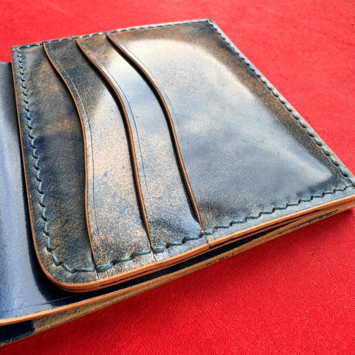 Rocado Shell Cordovan Wallet, Leather Bifold Wallet, Luxury Wallet