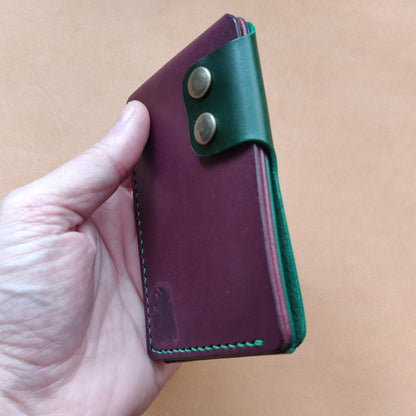 Leather Card Holder, Vegetable Tanned Pocket Mini Wallet, Minimalist Card Holder Case