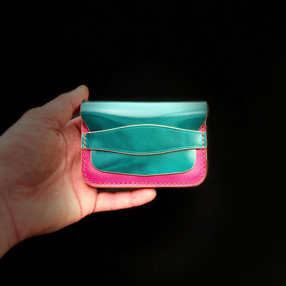 Rocado Shell Cordovan Wallet – Handmade Flap Design, Slim & Minimal, Outer Quick Access Pocket