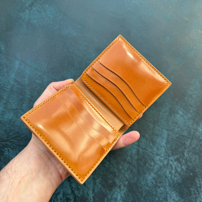 Rocado Shell Cordovan Wallet, Leather Bifold Wallet, Luxury Wallet